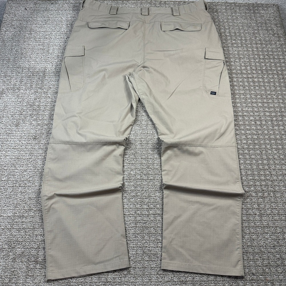 Y2K 5.11 Tactical Series Mens Khaki Ripstop Cargo Pants 42x32 Tan Work Trousers